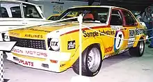 La Holden LH Torana L34 de Fitzpatrick et Bob Morris, victorieuse du Bathurst 1000 en 1976;