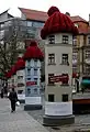 Litfaßsäule mobiles avec une publicité sur le réchauffement climatique, à Munich (2008).