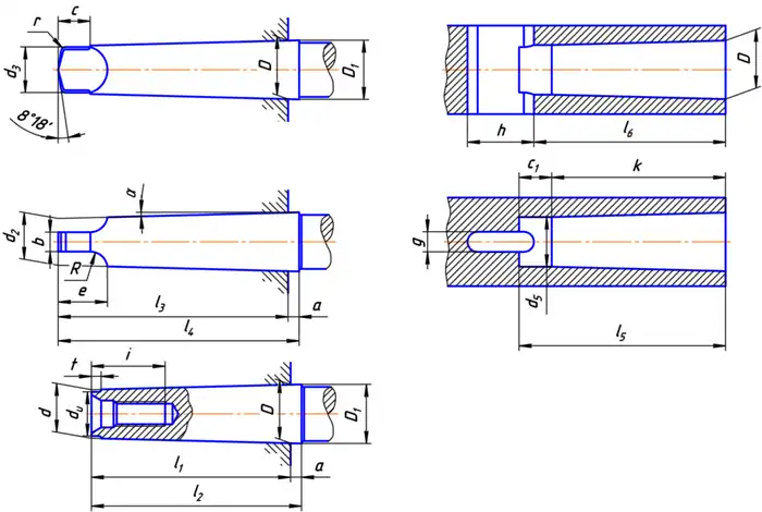 Cône Morse, dimensions.