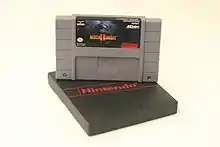 Une cartouche de Mortal Kombat sur Super Nintendo