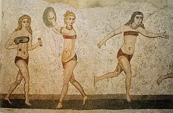 Villa romaine : mosaïque des Bikinis