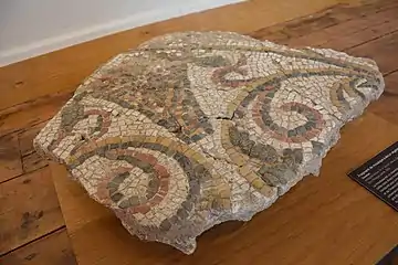 Fragment de mosaïque exposé au musée d'art et d'histoire du Cap de Gascogne