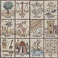 mosaïque où Siméon est symbolisé par la porte de Sichem