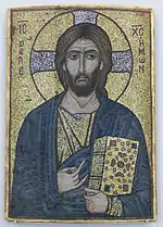 Christ Pantocrator, mosaïque, XIIe siècle.
