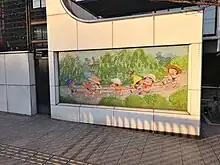 Mosaïque de l'artiste Isao Nishijima le long de la rivière Naka, à Fukuoka.