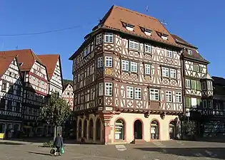 La maison Palm sur la place du marché