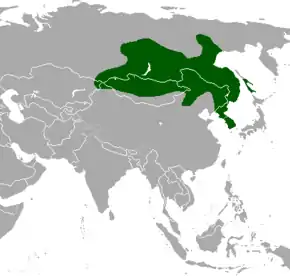 Description de l'image Moschus moschiferus map.png.