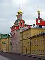 Le Palais des Menus Plaisirs (de couleur rose) au kremlin de Moscou (1652)