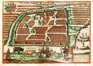 Plan de Moscou en 1556