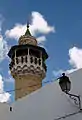 Vue de la partie supérieure du minaret.