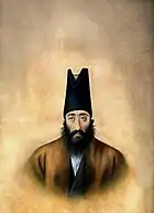 Portrait de Mostofi ol Mamalek, vers 1860, miniature, Malik National Museum of Iran