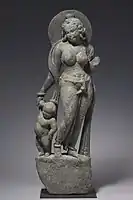 Déesse mère de l'entrée d'un temple hindou. Inde du Nord-Ouest, Rajasthan, Ve – VIe siècle