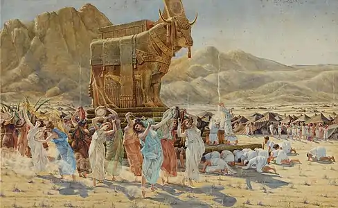 La Danse des Israélites autour du veau d'or (1899), localisation inconnue.