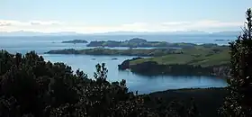 L'île Motutapu vue de Rangitoto