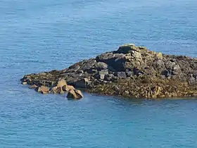Vue de l'îlot rocheux, le 3 octobre 2015.