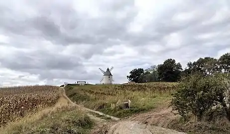 Vue générale du moulin sur la colline (tuc)