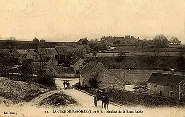 Les deux moulins de la Basse Roche aux environs de 1900