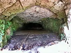 Conduit d'évacuation de l'ancien foulon.