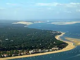 Vue d'Arcachon et de la dune du Pilat.