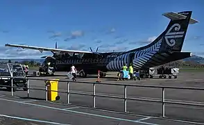 Avion de la Mount Cook Airline.