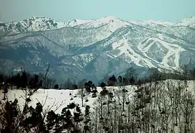Le mont Dainichi vu du mont Shirao.