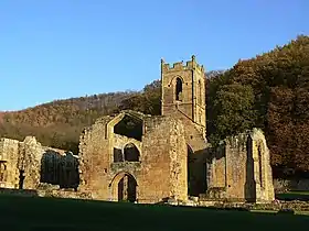 Vue des ruines de la chartreuse de Mount Grace