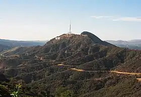 Vue du mont Lee avec le panneau Hollywood.