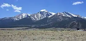 Vue du mont Princeton depuis la route du col Cottonwood, à l'ouest de Buena Vista.