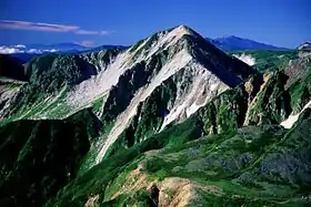 Vue du mont Washiba depuis le mont Suishō