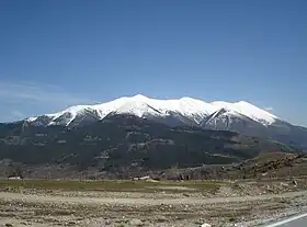 Vue du mont Olympe depuis l'ouest.