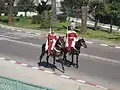 Gardes montés en patrouille devant le mausolée en 2011.