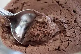 Mousse au chocolat sans œuf.