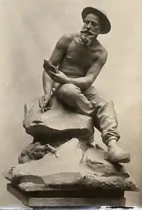 Corneille Theunissen, La Souris du fond, portrait de Jules Mousseron (1904), photographie de la terre crue.