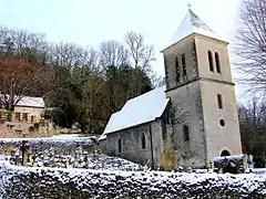 L'église Notre-Dame-de-l'Assomption de Mouzens en décembre 2008.