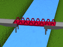 Animation pont/passerelle enroulable.
