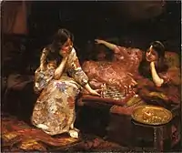 Henry Siddons Mowbray, Jeu d'échecs (1890).