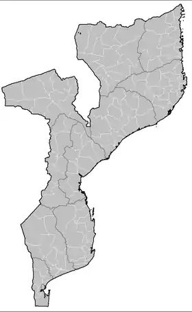 Localisation de Districts du Mozambique