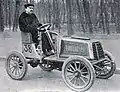 Mr Delabarre (directeur de 'Paris-Chauffeur'), vainqueur du Critérium de la Consommation du 19 février 1903 sur L'Européenne-de Dion.