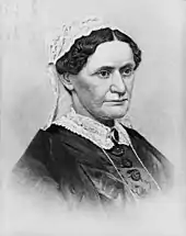 Portrait engraving of Eliza Johnson