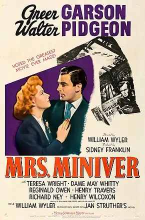 Description de l'image Mrs. Miniver (1942 poster - Style C).jpg.
