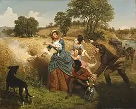 Mrs. Schuyler Burning Her Wheat Fields on the Approach of the British, 1852, Musée d'art du comté de Los Angeles, Los Angeles