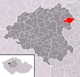 Localisation de Mšecké Žehrovice