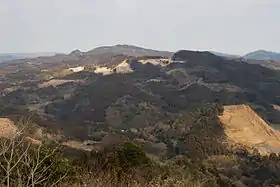 Vue du mont Atago depuis le mont Iyogatake, dans la préfecture de Chiba.