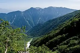 Vue du mont Hōō depuis Ōkambazawa.