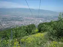 Photographie de Skopje vue du mont Vodno
