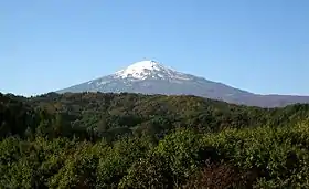 Vue du mont Chōkai depuis Kawauchi.