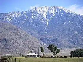 Vue de la face Nord du pic San Jacinto.