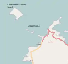 Localisation des îles Choazil.