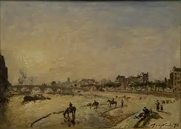Johan Barthold Jongkind, 1874Paris, le pont Marie et le quai des CélestinsMusée d'art moderne André-Malraux, Le Havre