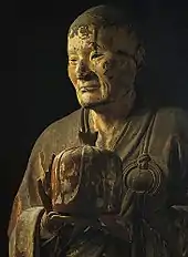 Portrait de Mujaku, Kōfuku-ji à Nara. Réalisé par Unkei et daté de 1212.